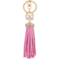 Tassels Leather keyring Rhinestone Key Chain For Bag Charm YS-CHY-3178